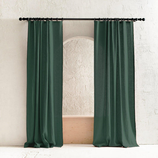 Natural washed linen curtains
