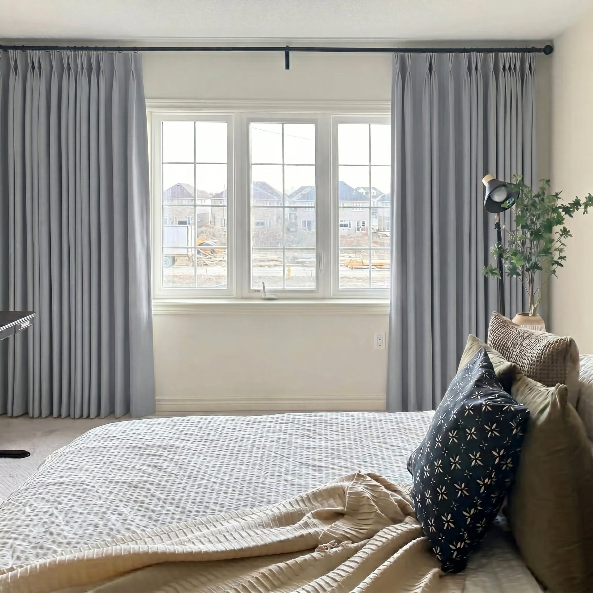 Luna Custom Blackout Look Pleated Drapery | USCurtains
