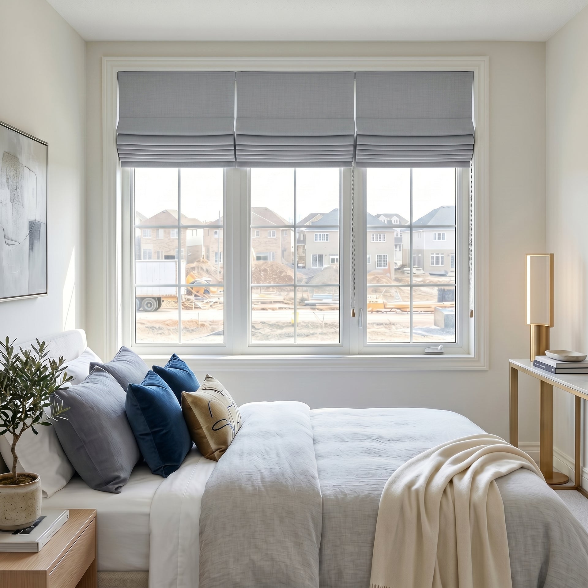 Luna Custom Blackout Roman Shades | USCurtains