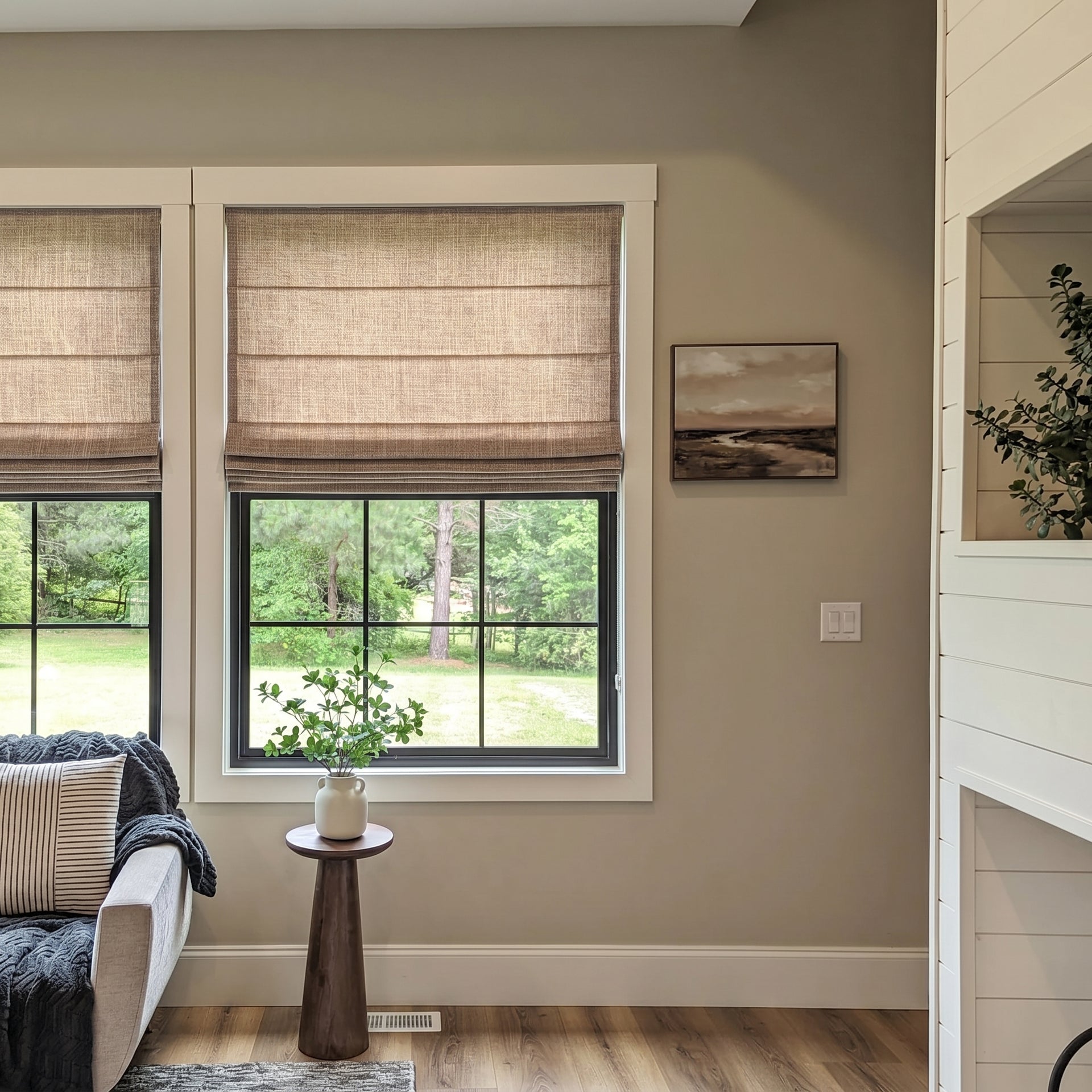 Willow Custom Light Filtering Linen Roman Shades | USCurtains